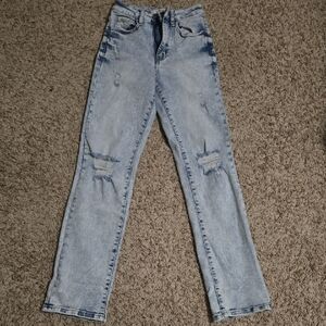Classic Light Blue Straight Leg Jeans
